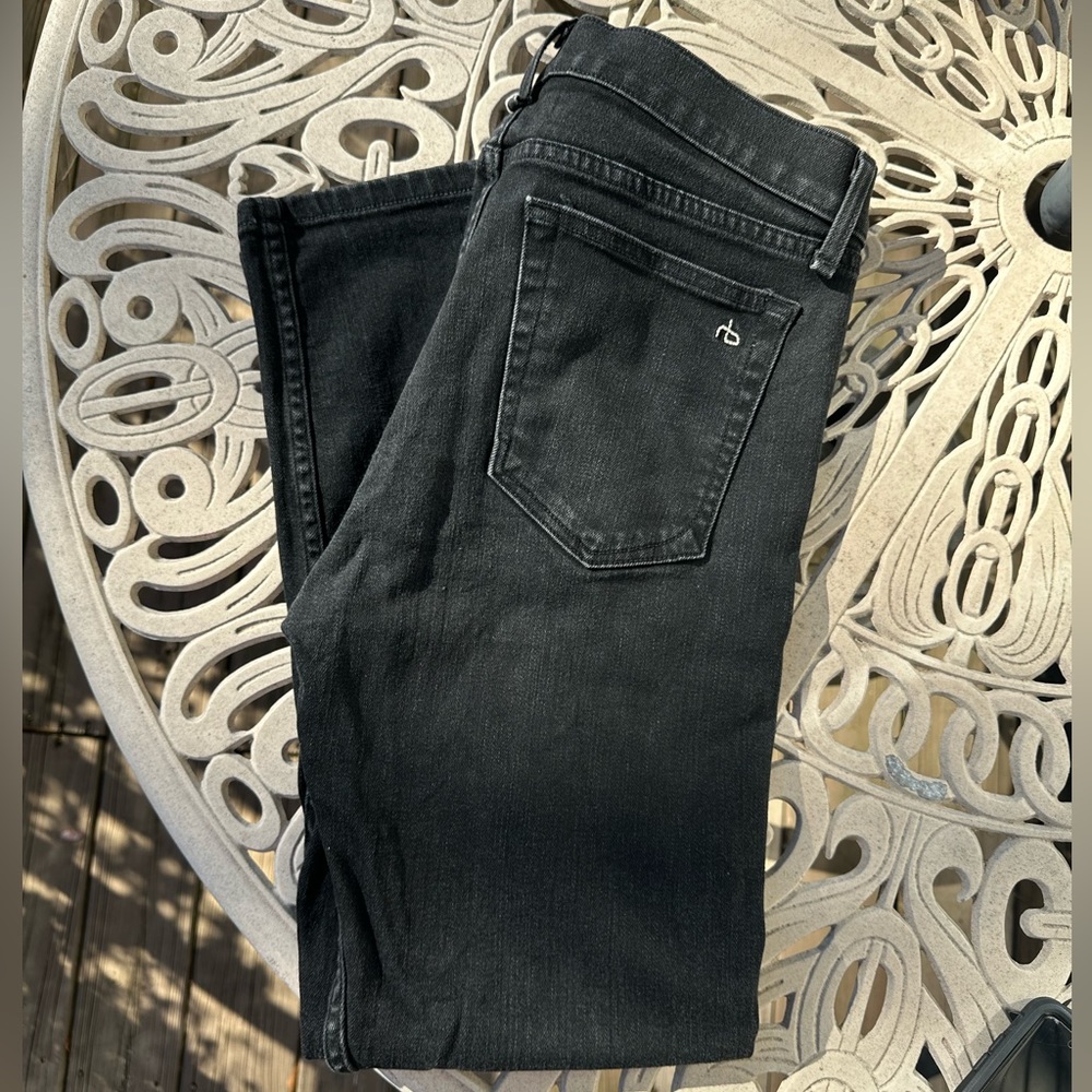 Men’s Rag & Bone Fit 2 Slim Black Jeans Button Fly Size 32 x 27.5 Inseam